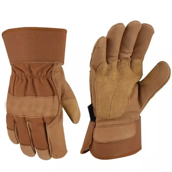 Leather work gloves